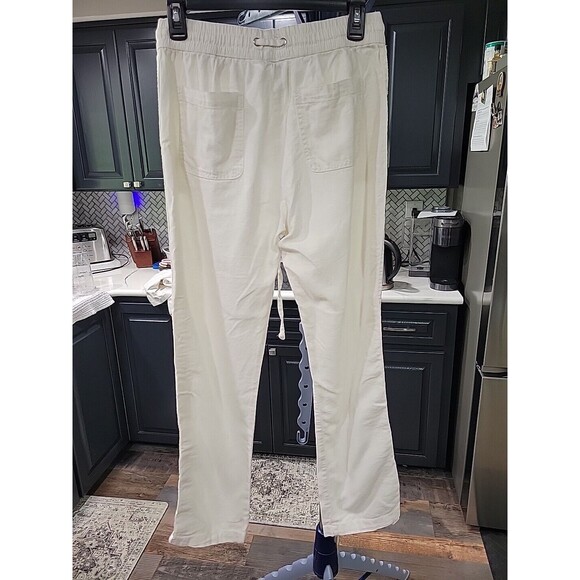 Womens Size Small White Kate Parks Linen/Rayon 23.5 Inseam, EUC! - Picture 4 of 5